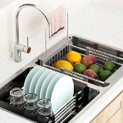 2 Piece Sink Tidy Set Sink Aid Self Draining Sink Tidy Set