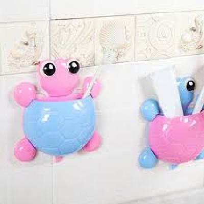 Cute Cartoon Sucker Hook Toothbrush Holder Tortoise