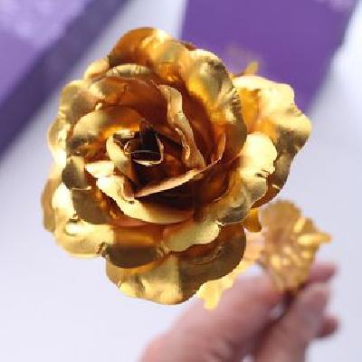 Gold Plated Rose Flower