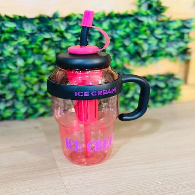 Ice Cream Scoop Shaped Tumbler With Straw