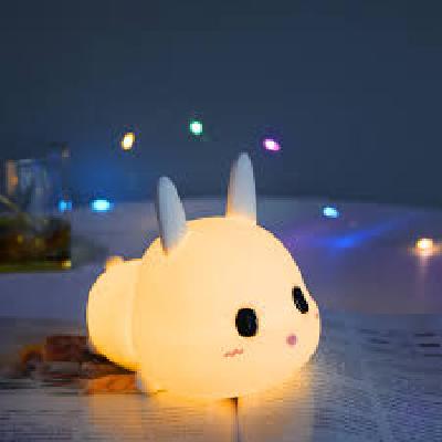 LED Night Lamp With Sensor Plug-in Wall Rabbit - Blue  Night Lamp