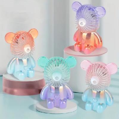 Mini Portable Cartoon Cute Deer Bubble Machine Fan USB Charging