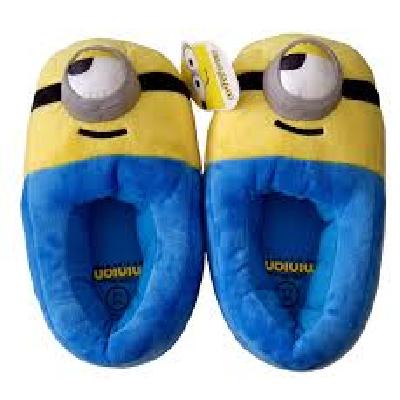 Minions Indoor Slippers Plush Stuffed Funny Slippers Universal
