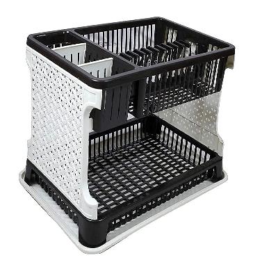 2 Layer Dish Drainer Rack Basket