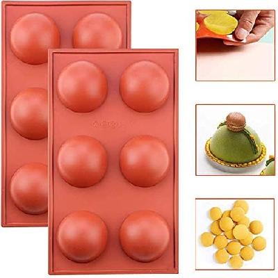 6 Cavity Half Circle Chocolate Mold