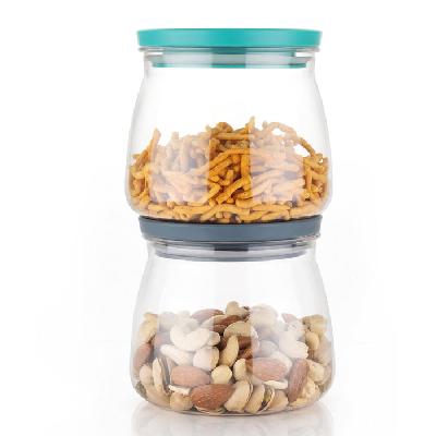 Air Tight Matka Shaped Jar, 900ml pack of 6