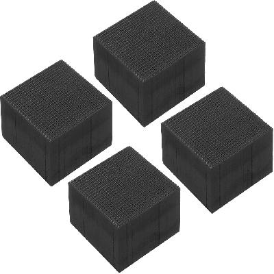 Black Rubber 4 Pcs Anti Vibrant Pad For Appliances