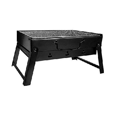 Folding Portable Outdoor Barbeque Charcoal Bbq Grill Oven Black Carbon Steel