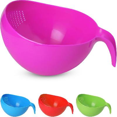 Plastic Kitchen Rice Bowl With Handle