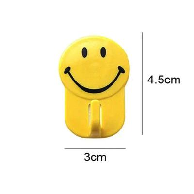 Plastic Self-Adhesive Smiley Face Hooks