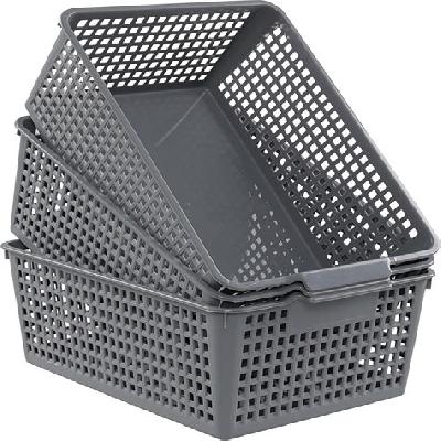 Plastic Storage Basket - 3 Pcs