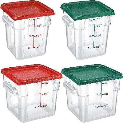 Square Plastic Container Set 4 Pcs Set