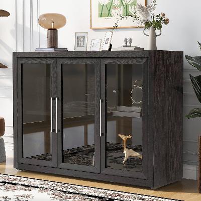 Adjustable Glass Door Cupboards