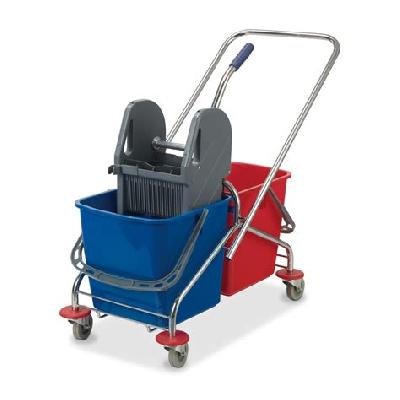 Mop Wringer Trolley Double Bucket-60 Litres Capacity