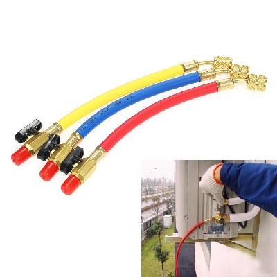 Refrigerant charging Hose with Ball Valve Set