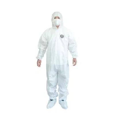 Non Woven White Plain Euro Omega Disposable Coverall
