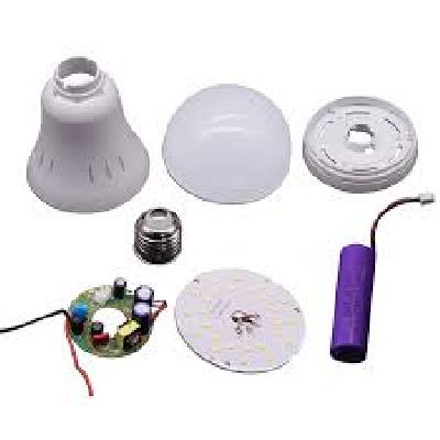 9W AC DC Rechargeable LED Bulb Raw Material 2200mAh Battery
