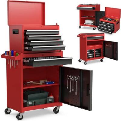 5 Drawer Deluxe Tool Chest - Red