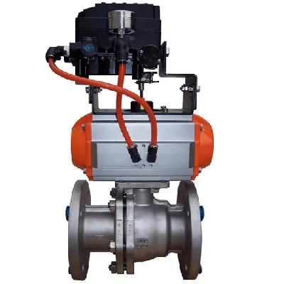 Uflow Double Acting Pneumatic Ball Valve Flanged with Limit Switch