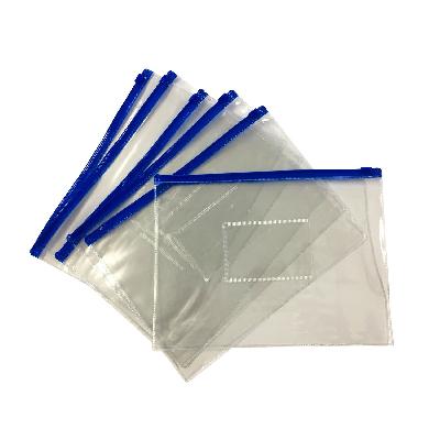 Blue Clear PVC Document  Bag
