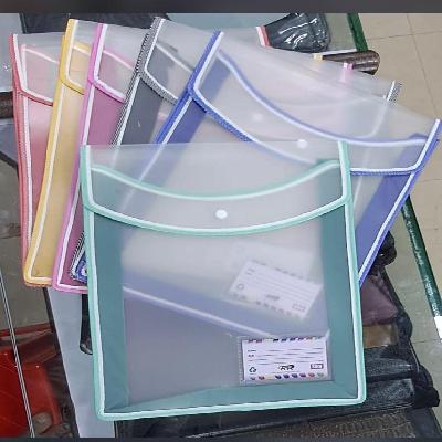 Flower Printed PVC Clear Document  Bag