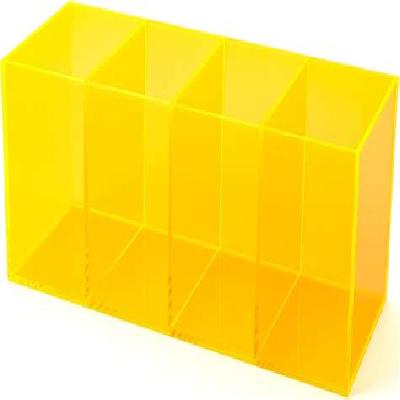 Yellow Plastic Pen Holder