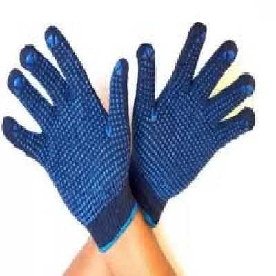 Blue Knitted Gloves And Dotted Gloves