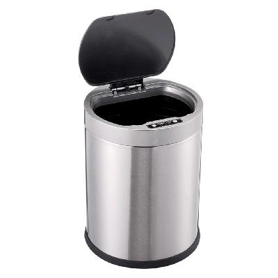 Automatic Zolder Intelligent Motion Sensor Series Stainless Steel 12l Trash Bin, Brushed Steel