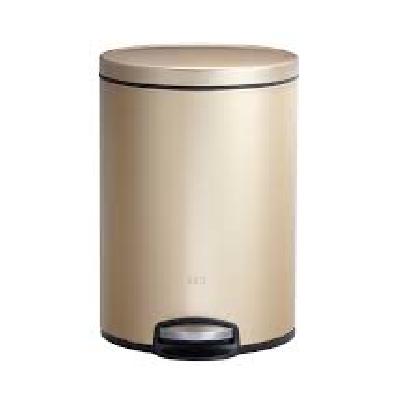 Soft Step Kanor Stainless Steel Pedal Series 20 Litre Trash Can,  Champagne Gold