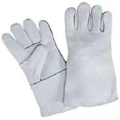 White Leather Hand Gloves