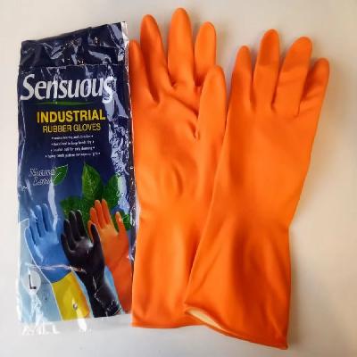 Senstouch Orange Rubber Hand Gloves