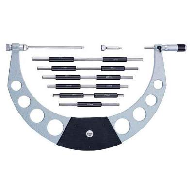 Baker Large Mechanical External Outside Micrometer with Interchangeable Anvils