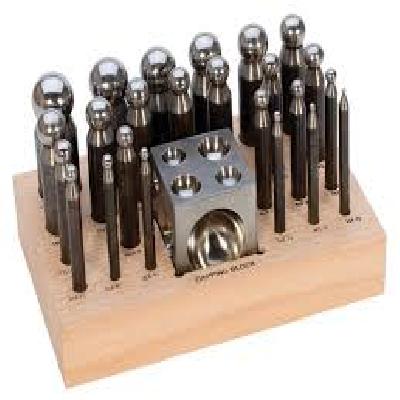 Dapping Die With Two Wooden Punch