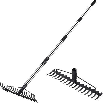 Black Stainless Steel Garden Rake