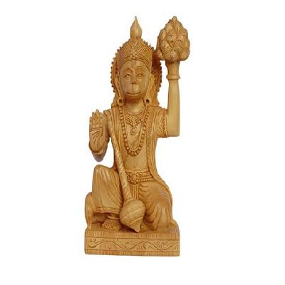 Lord Hanuman Wooden God Statue And Figurine