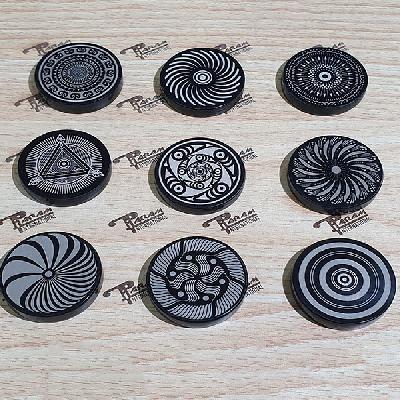 STRYCO BOLT RANGE Jet Black Carrom Strikers