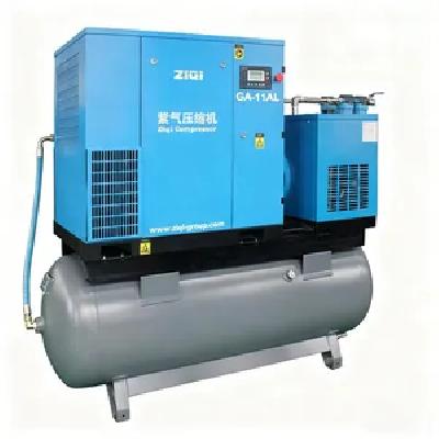 Firstair Air-cooled Silent Screw Air Compressor 5hp (4kw) With Tank And Dryer