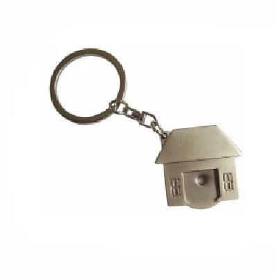 Hut Shape Metal Keychain