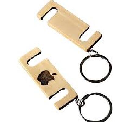 Wooden Covid Key Chain