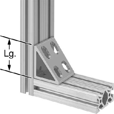 T-Slot Aluminum Framing - Brackets, Gussets, and Plates