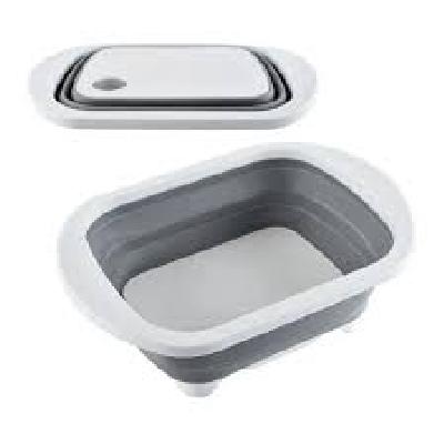 Silicon Collapsible Chopping Board Dish Tub Vegetable