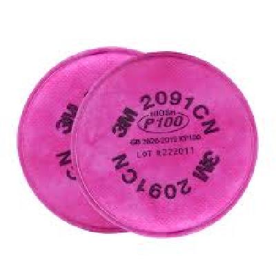 3M 2091 P100 Particulate Filter, (Pack of 2)