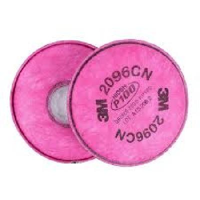 3M 2096 P100 Particulate Filter With Nuisance Level Acid Gas Relief, (Pack of 2)