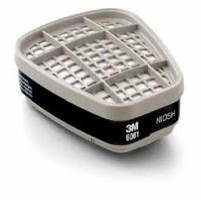 3M 6001 Organic Vapor Cartridge Black, 4240013422857 (Pack of 2)