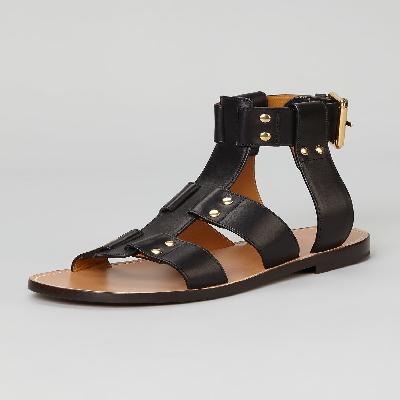 Black Leather Sandals