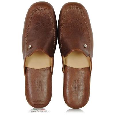 Brown Leather Slippers