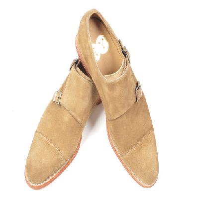 Double Monk Strap Casual Shoes - Tan