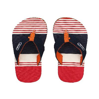 Hirolas Fabrication Flip-Flops Comfortable Slippers - HRLFF07 - Orange, Black, Skyblue