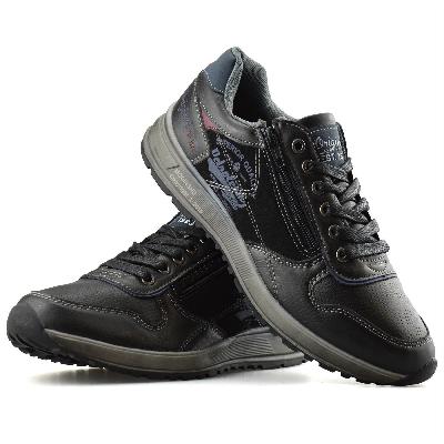 Hirolas Men's Leather Multicolors Running Walking Gym Sports Jogger Shoes