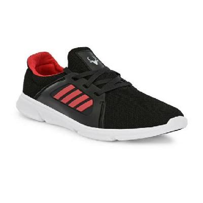 Hirolas Men's Mesh Black Running Walking Gym Sports Sneaker Shoes - HRO2004 - Black red, Black green